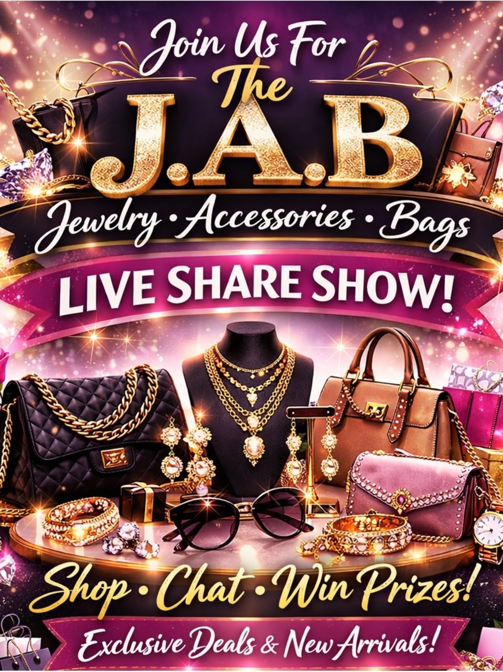 Join our J.A.B (JEWELRY ACCESSORIES & BAGS) Session Share Show